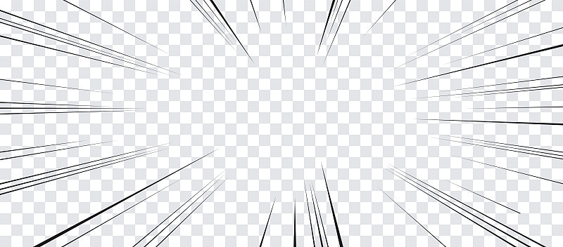 漫画速度线背景。向量孤立的插图。
