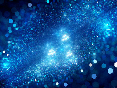 有发光粒子的深星际空间