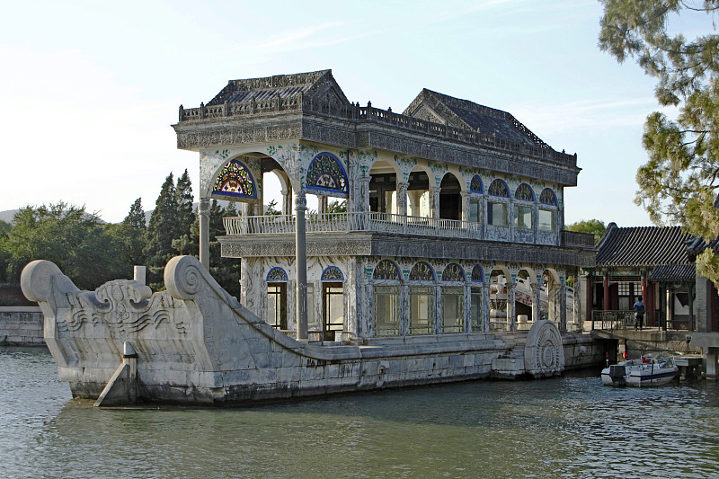 大理石船，颐和园，北京，中国