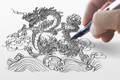 手绘龙