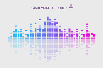 声音音频波从均衡器。音乐频谱的颜色。矢量平面设计