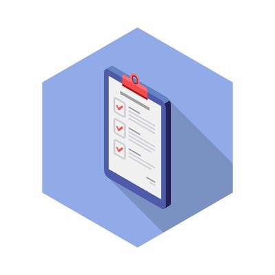 检查表等距左视图图标矢量等距。