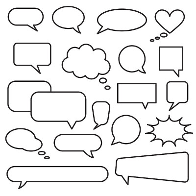 Vector speech bubble icons.