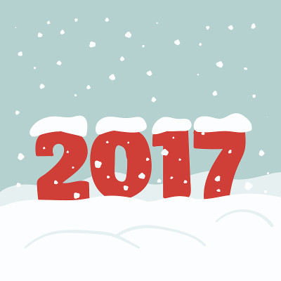 新春快乐2017矢量背景鸡年