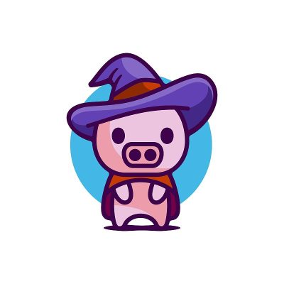 矢量插图魔术师吉祥物卡通风格。