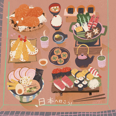 日本美食的海报