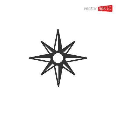 指南针图标设计矢量