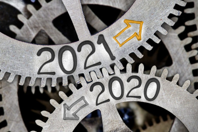 金属车轮与2021年新年