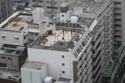 横滨市海上塔上的微缩景观
