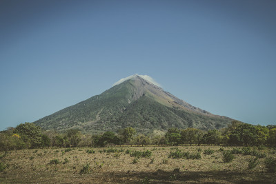 康塞普西翁火山从梅特佩岛，尼加拉瓜