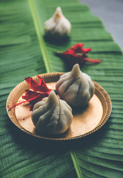 Ukdiche Modak -印度马哈拉施特拉邦Ganapati, Ganesh Puja期间制作的