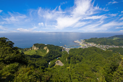 日本千叶县的博索半岛和京南市的城市景观