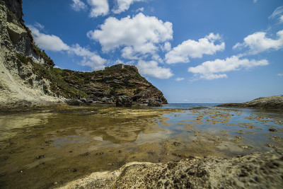 蓬萨岛海岸的热带色彩