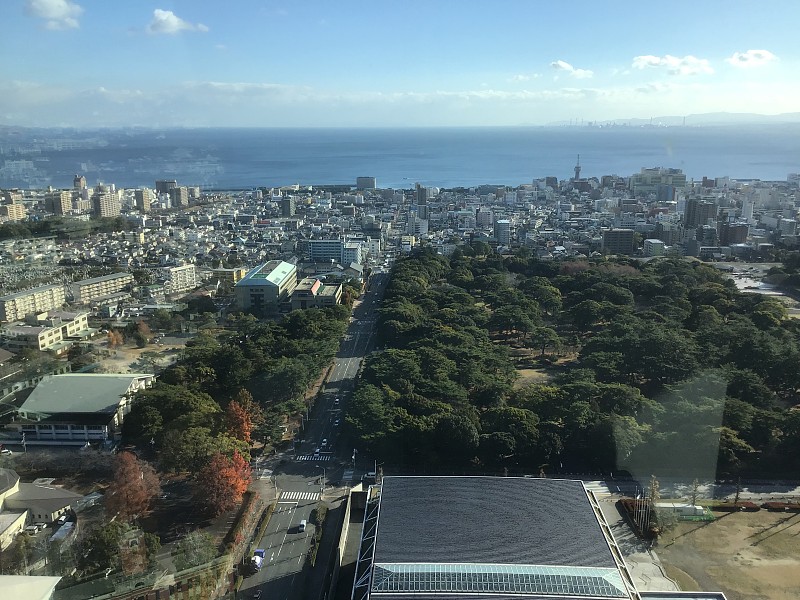 大分别府温泉镇的城市景观