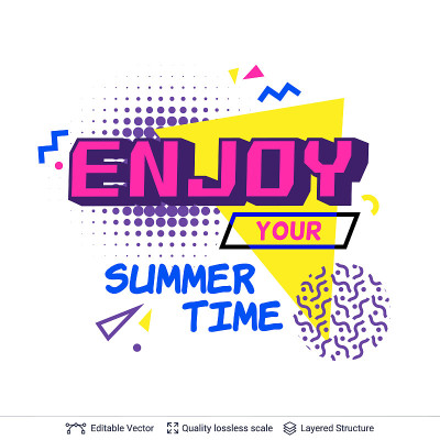 Summer season ad background in pop-art style.
