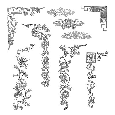 Vintage vector corner design elements for border o