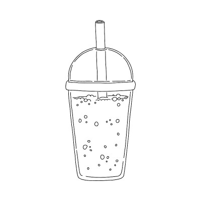排毒饮料或夏季清凉饮料素描矢量插图孤立。