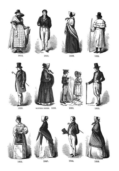 第一世纪的美国插图- 1873 -从1815年到1850年的时装