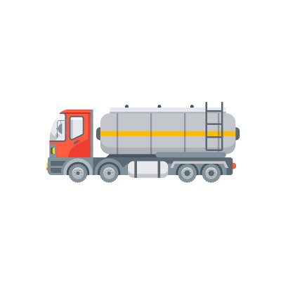 truck for oil, petrol illustration side view