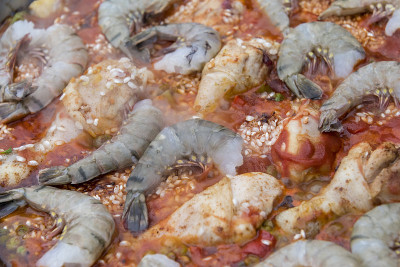 锅里的海鲜饭