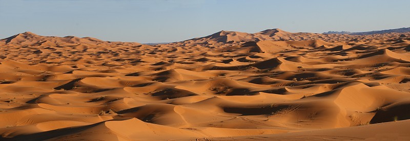 摩洛哥erg Chebbi的全景