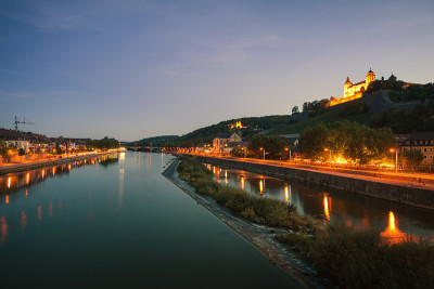 维尔茨堡的夜景