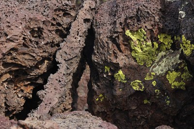 火山景观的特写镜头