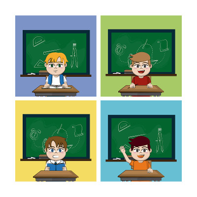 学校男生的漫画