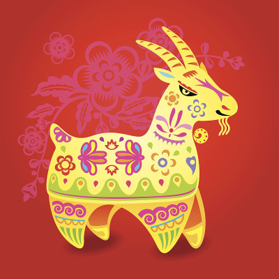 中国色春节羊插图