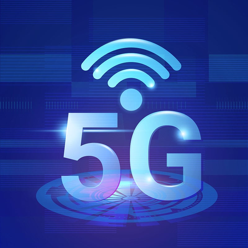 5G全息网络概念，高速互联网。电信无线互联网概念。