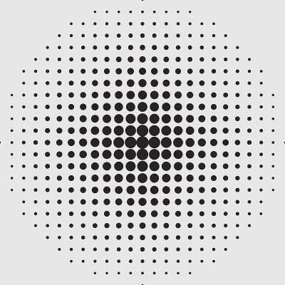 白色背景上的半色调点。矢量图