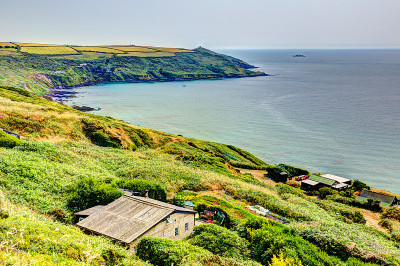 Rame Head Whitsand Bay Cornwall海岸的HDR颜色