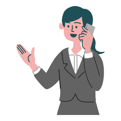 profession woman smartphone suggest