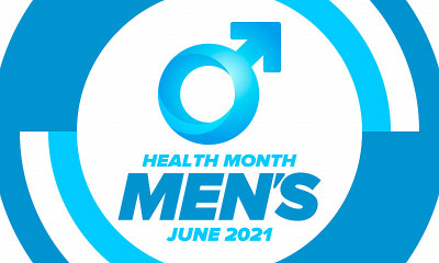 六月全国男性健康月健康教育计划。每年在美国庆祝。医学概念。护理和健康。海报、卡片、横幅和背景。矢量图