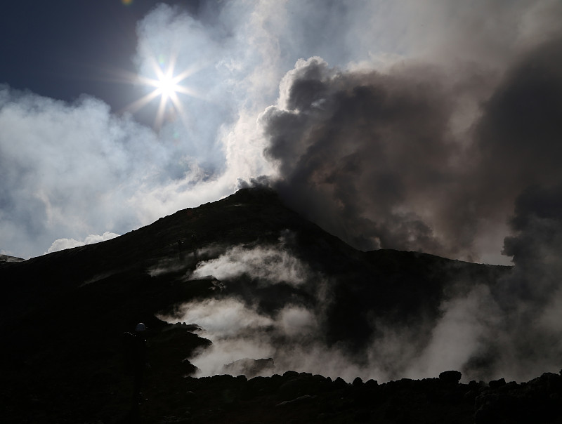 正在冒烟的埃特纳火山