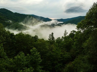鸟瞰图从Cherohala Skyway