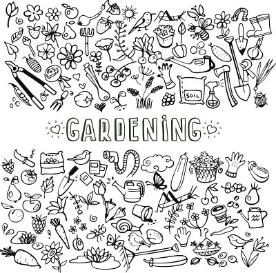 手绘花园图标