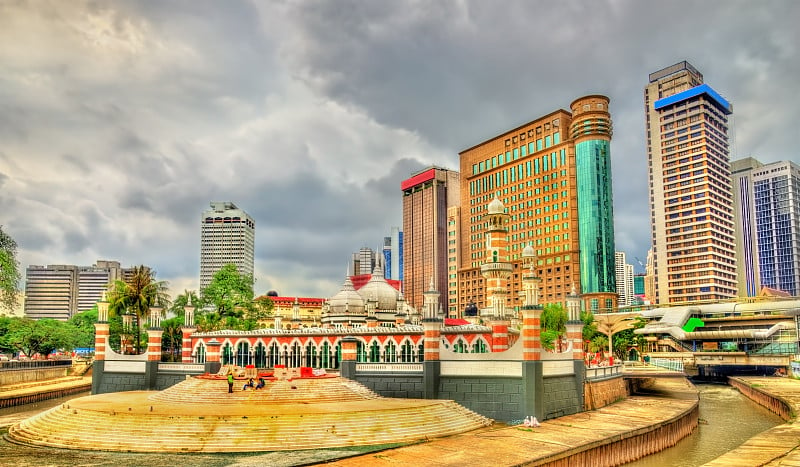 Masjid Jamek，马来西亚吉隆坡最古老的清真寺之一