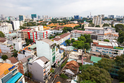 胡志明市鸟瞰图