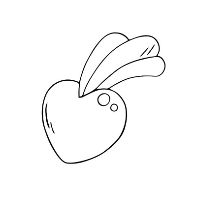 卡通心形矢量插图