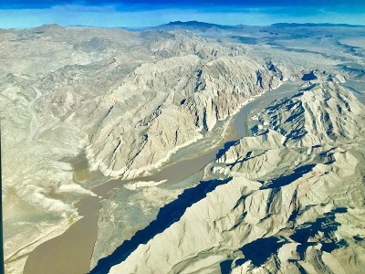 米德湖和大峡谷的鸟瞰图
