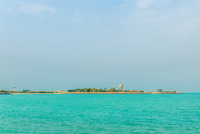 在科威特填海土地上建造的绿岛公园。