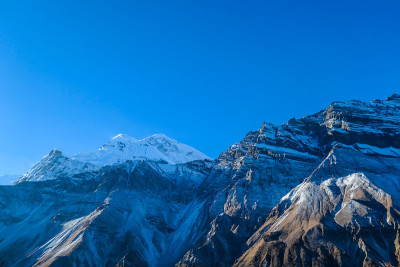 雪覆盖的喜马拉雅山