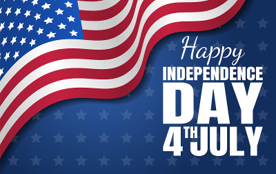 快乐的独立日。7月4日。国定假日。矢量图