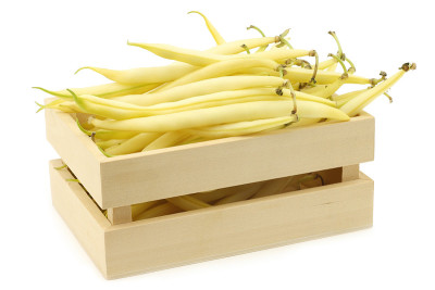 木盒内的黄蜡豆(菜豆)