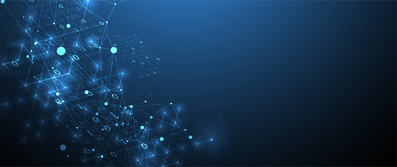 Technology background with plexus effect. Big data