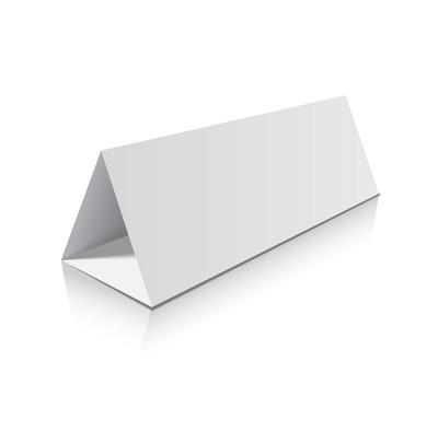 Blank trifold paper brochure mockup. 3d Vector Ill