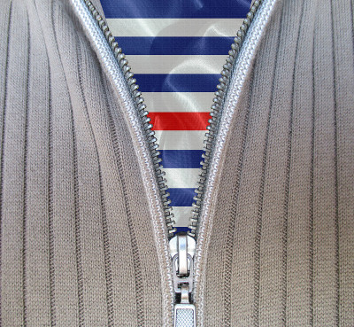 开襟开襟拉链t恤marinière