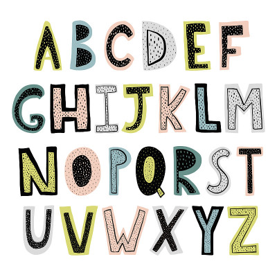 手绘字母表