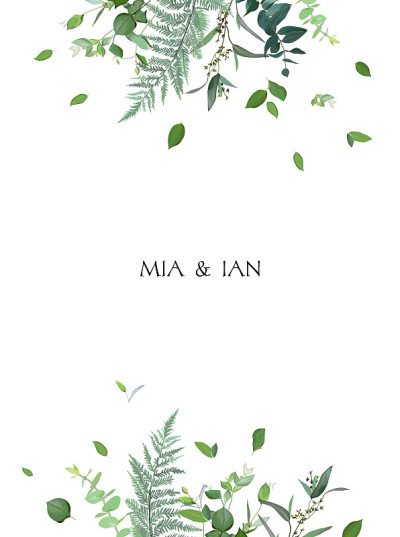 Herbal minimalist vector frame